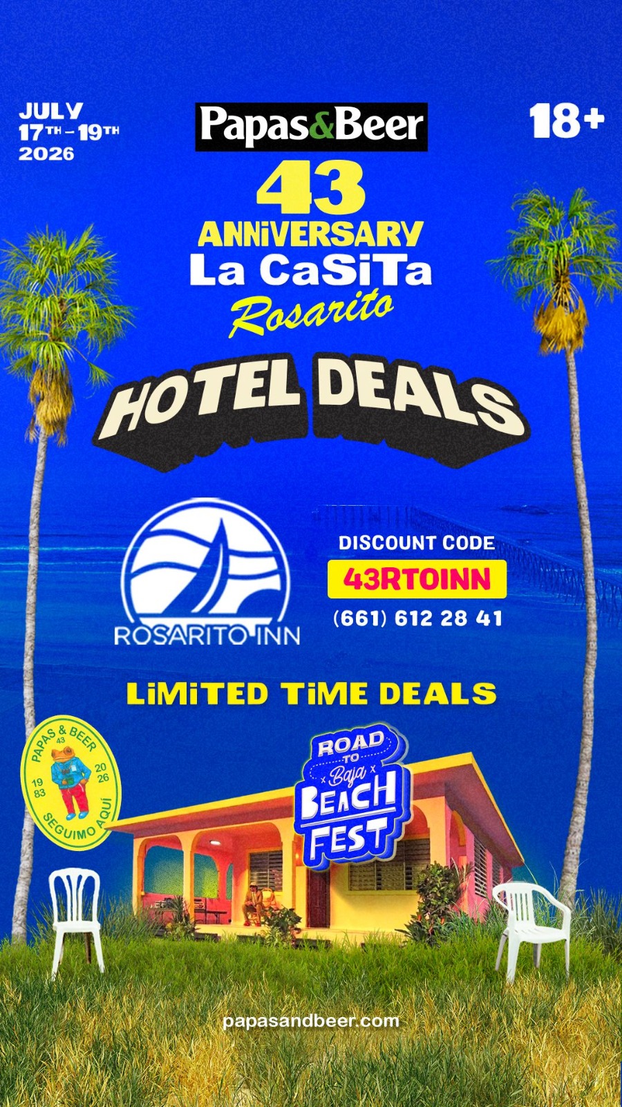 Papas & Beer 43 Aniversario · La Casita